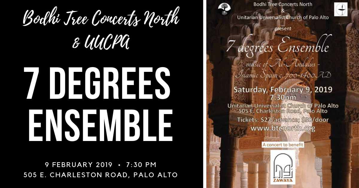 Bodhi Tree Concerts North:  7 Degrees – Music of Al-Andalus