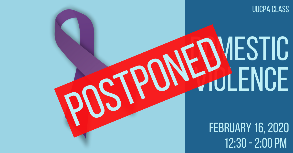 Domestic Violence - POSTPONED