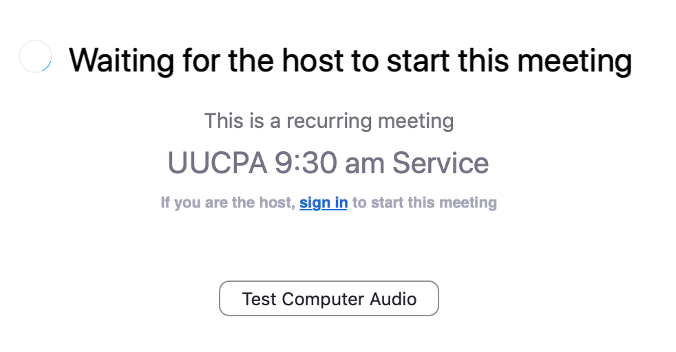 zoom test meeting not working