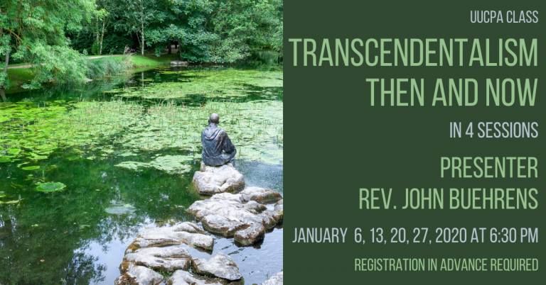 New Class: Transcendentalism Then and Now in Jan. 2021