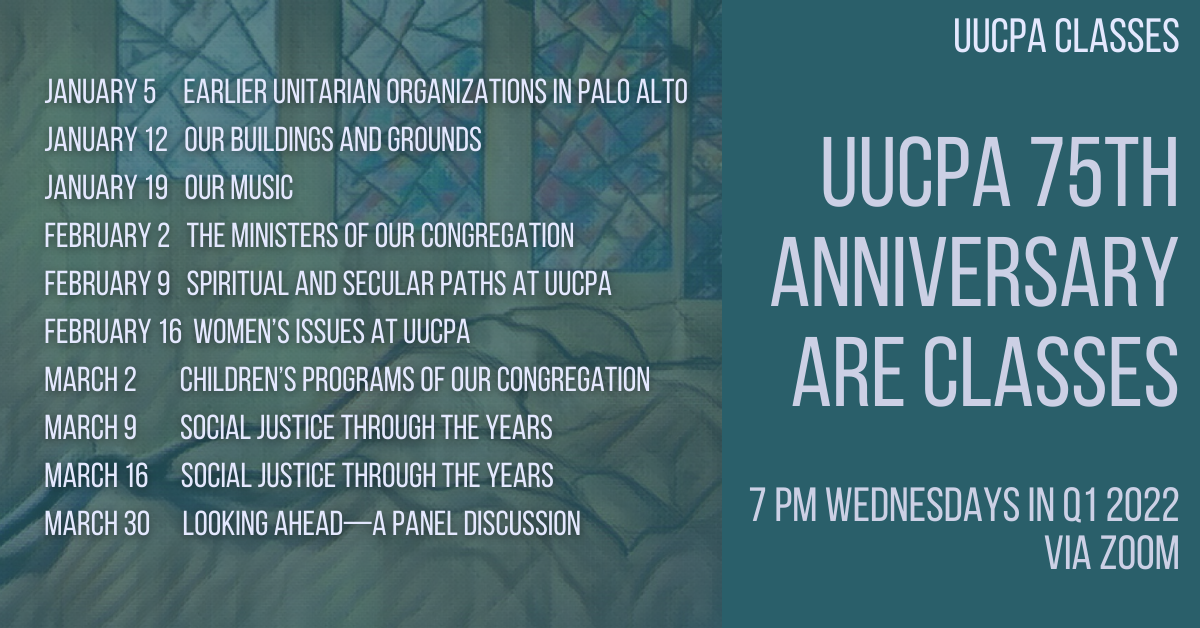 UUCPA 75th Anniversary ARE Classes