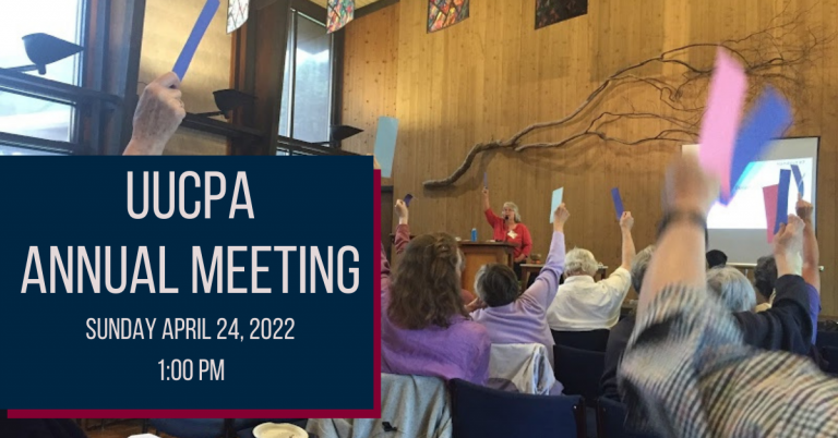 The Annual Meeting is Sunday – April 24