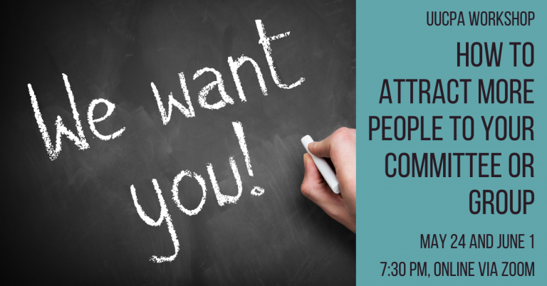 Workshop: How to Attract More People to Your Committee or Group - May 24, Jun 1