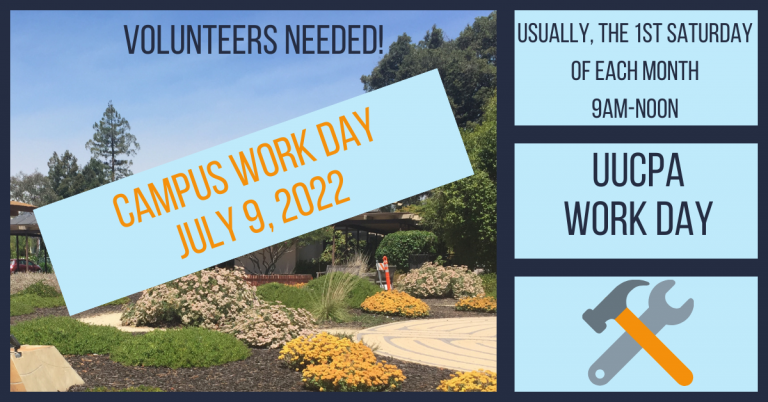 UUCPA Campus Work day, July 9 @ 9am