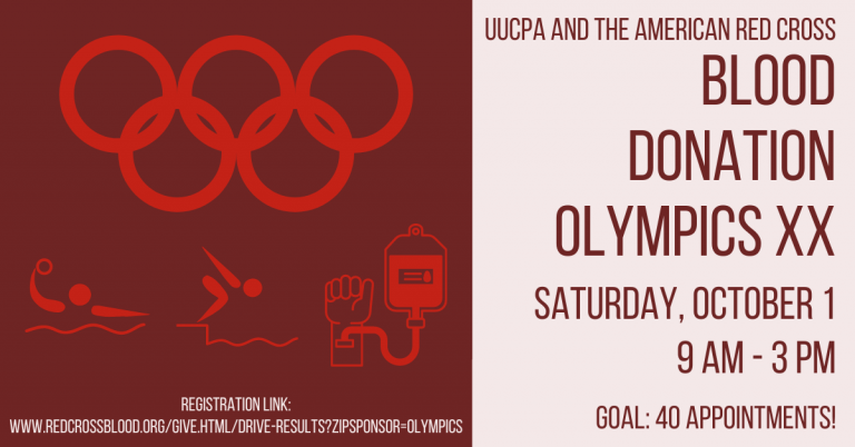 UUCPA Blood Donation Olympics • Saturday, Oct 1