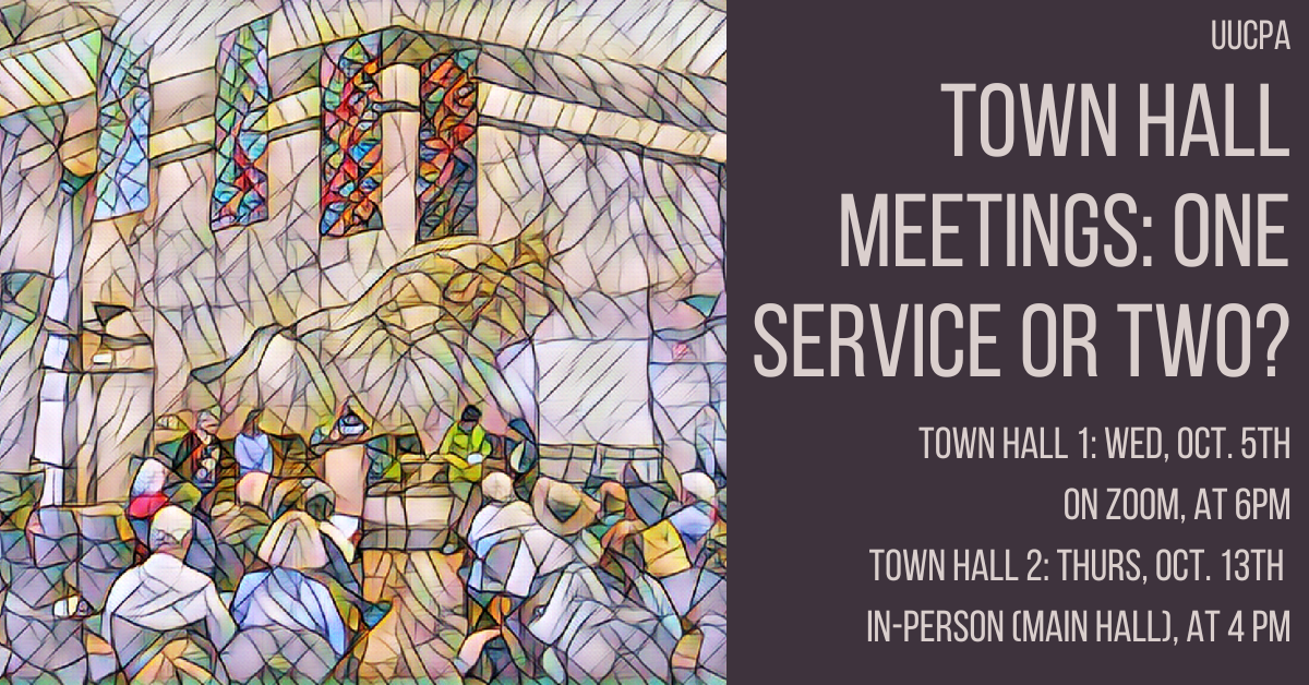 Town Hall (on Zoom): One service or two?
