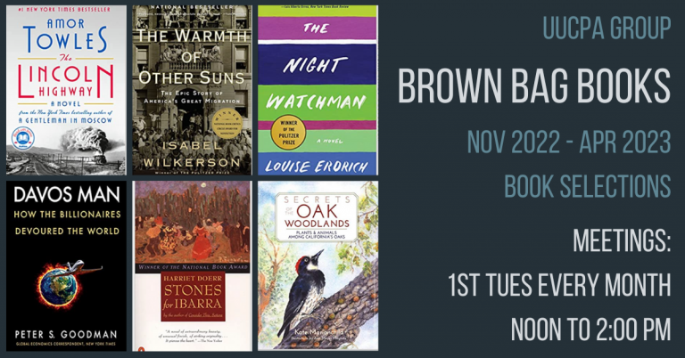 Brown Bag Books book list Nov '22 - Apr '23