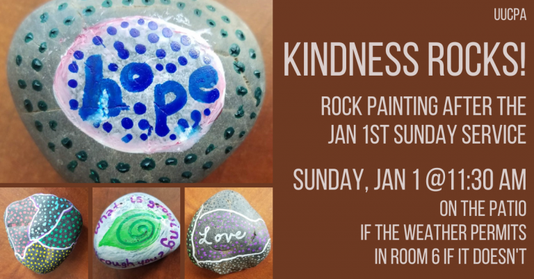 Kindness Rocks! Rock painting on Jan 1