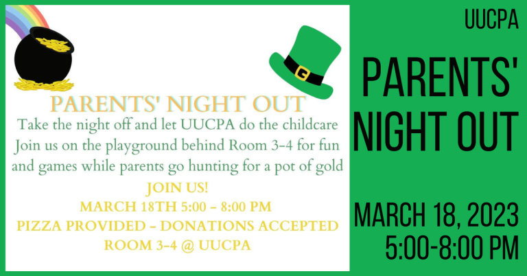 Parents’ Night Out, Mar 18 at 5:00 pm