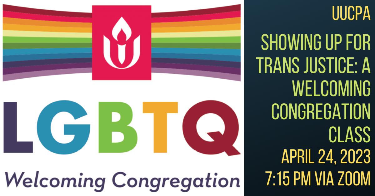 Showing up for Trans Justice: A Welcoming Congregation Class