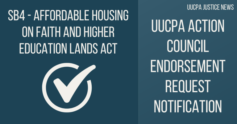 Endorsement Request: SB4 - Affordable Housing on Faith and Higher Education Lands Act