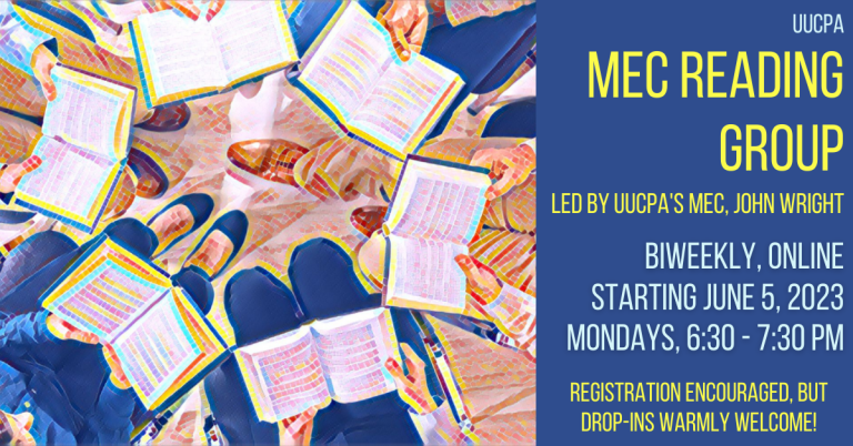 New Group: MEC Reading Group starts June 5