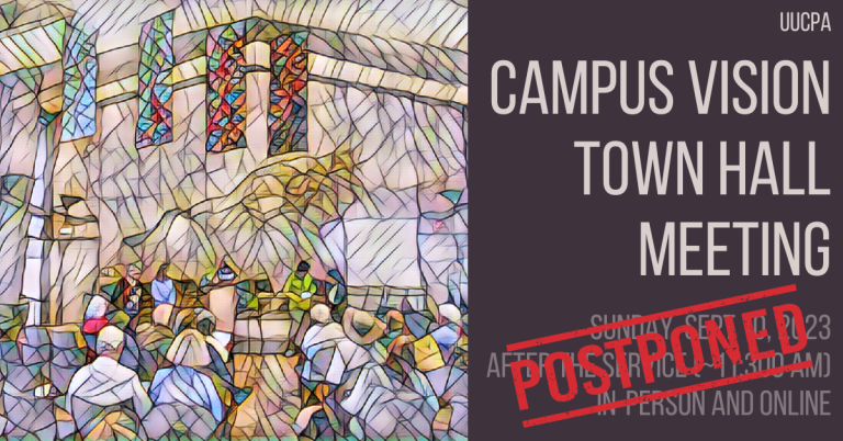 Campus Vision Town Hall Postponed