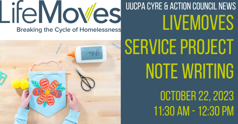 LiveMoves Service Project Note Writing This Sunday (Oct 22)