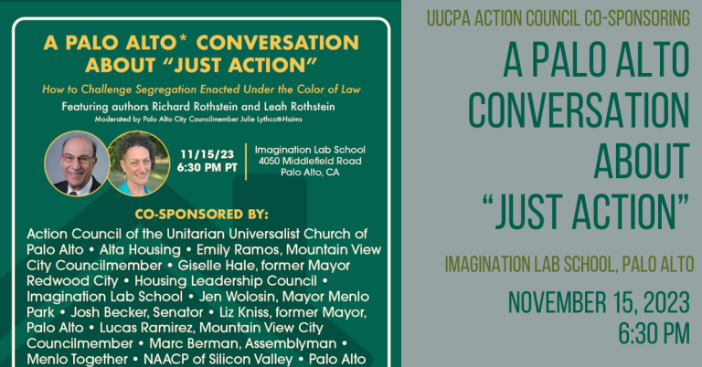 A Palo Alto Conversation About Just Action - Nov 15 in Palo Alto
