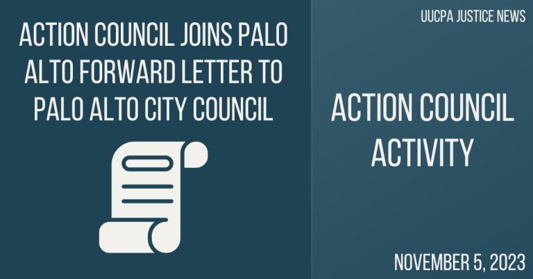 Action Council Joins Palo Alto Forward Letter to Palo Alto City Council