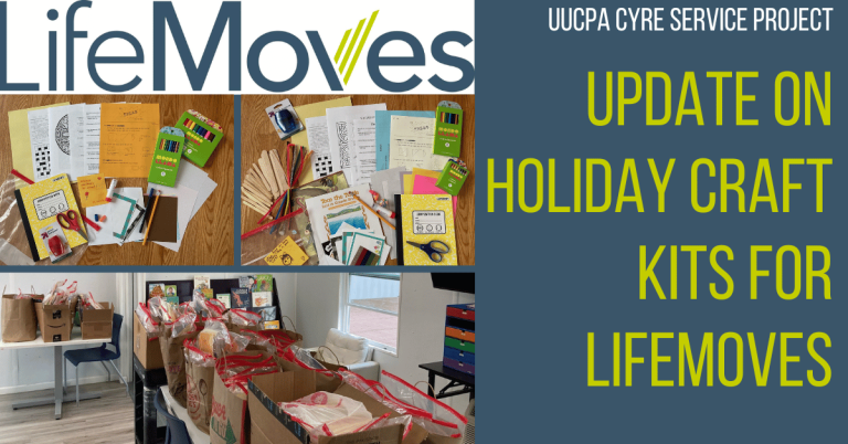 Update on holiday craft kits for LifeMoves