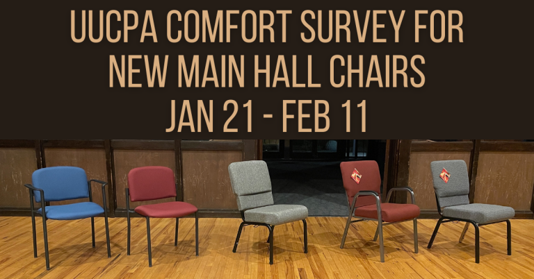 Comfort Survey for New Main Hall Chairs - now through Feb 11