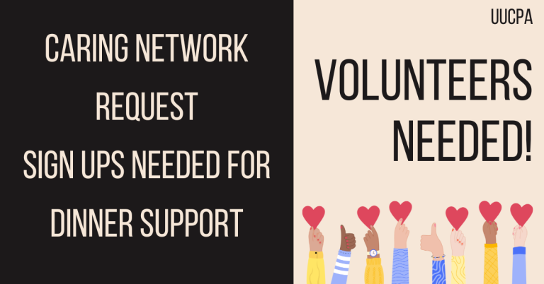 Dinner support schedule is available (Caring Network)