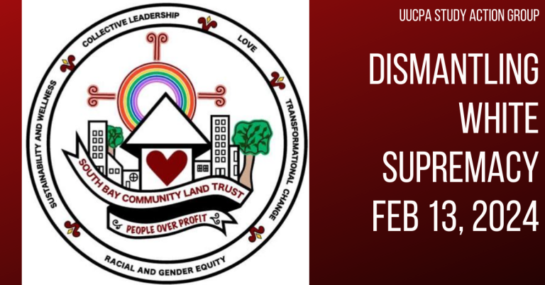 Learning about our local Community Land Trust at Dismantling White Supremacy, Feb 13