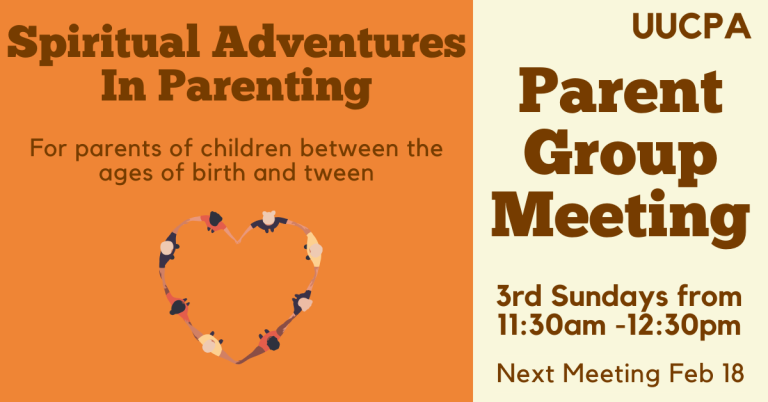 Spiritual Adventures In Parenting meets on Feb 18 at 11:30am