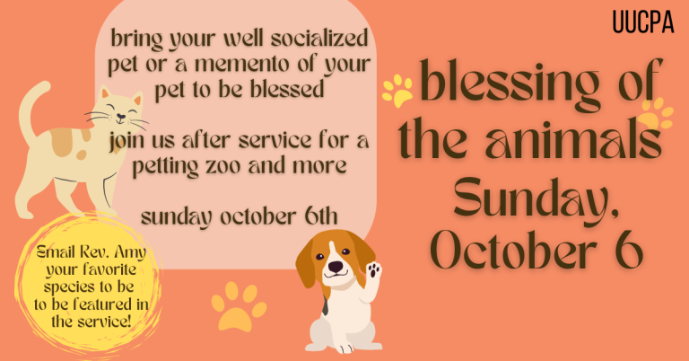 Blessing of the Animals and Petting Zoo, Oct 6
