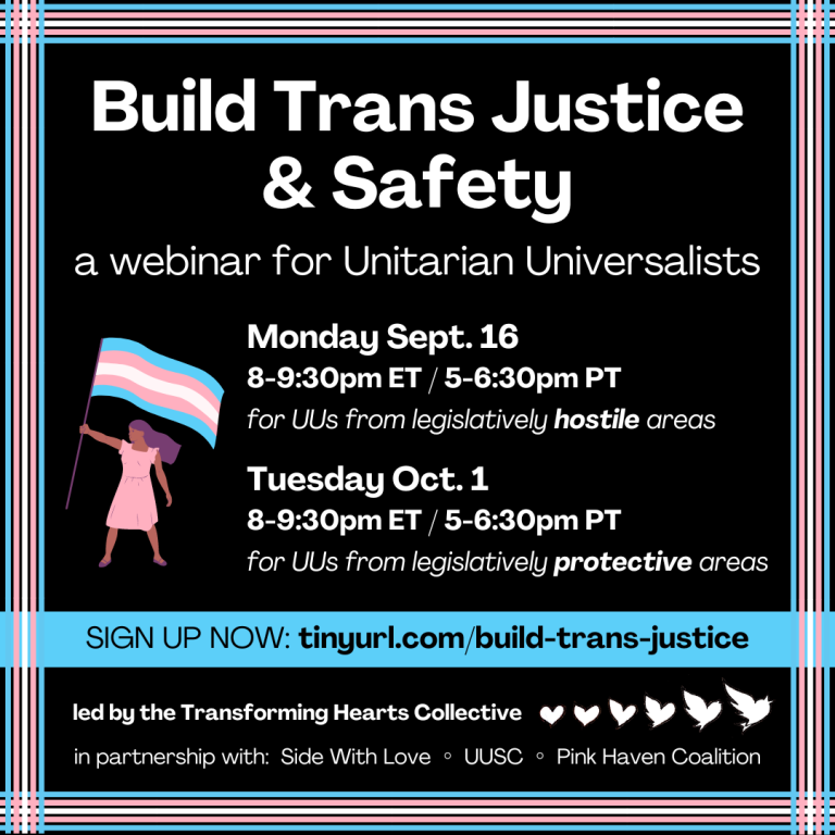 Transforming Hearts Collective to present webinars on building trans safety and justice