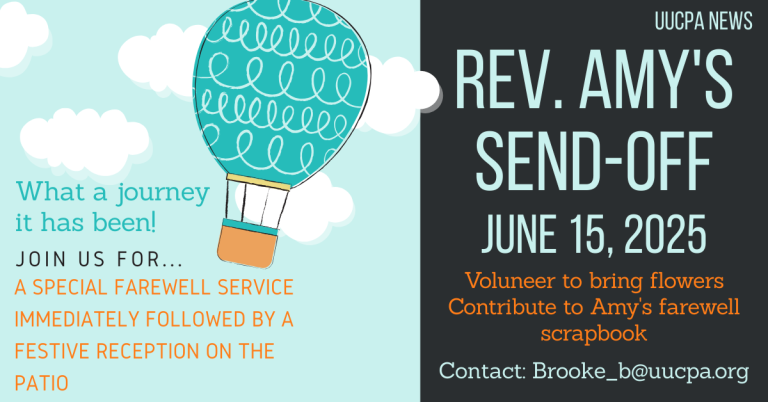 Rev. Amy's send-off is June 15!