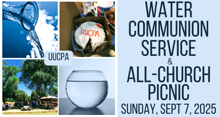 Save the Date: Water Communion and All-Church Picnic - Sept 7