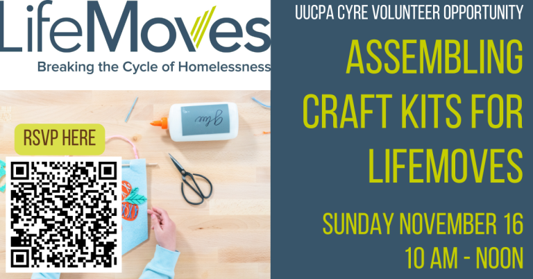 Volunteer Opportunity: LifeMoves Craft Kit Project - Nov 16 (RSVP is requested)