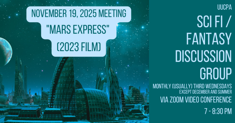 SciFi/Fantasy Discussion Group Next Meeting -- November 19th -- the film "Mars Express" (2023)