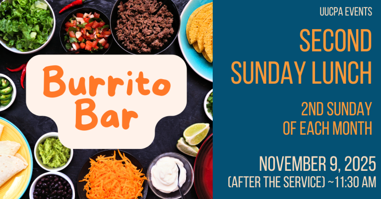 Second Sunday Lunch - Nov 9 - Burrito Bar