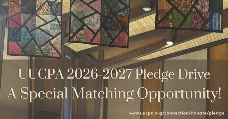 UUCPA Pledge Drive Update — A Special Matching Opportunity!