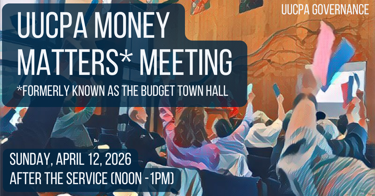 UUCPA Money Matters Meeting