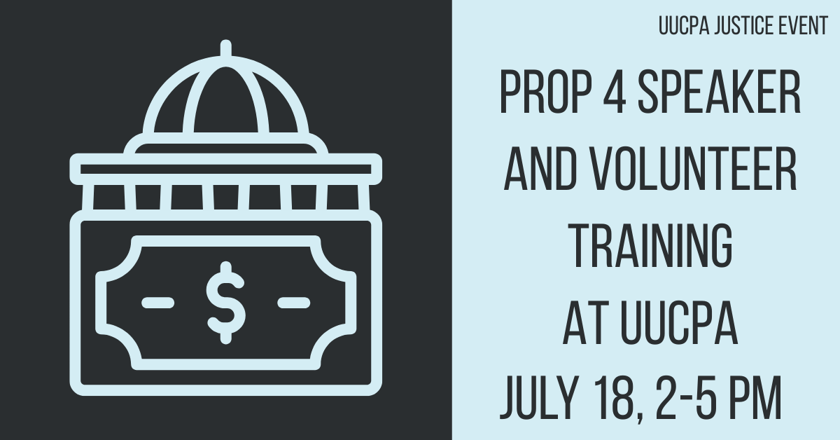 Prop 4 Speaker and Volunteer Training