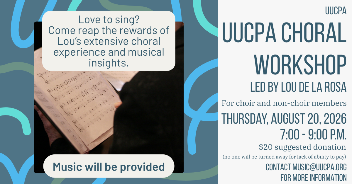 UUCPA Choral Workshop