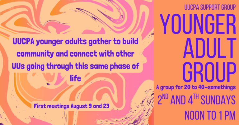 Younger Adults Group Meets on August 9